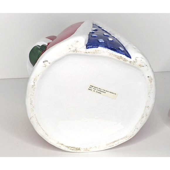 Santa Cookie Jar Old World 11 x 7" Tiny Scratch (Photos) - Picture 8 of 9